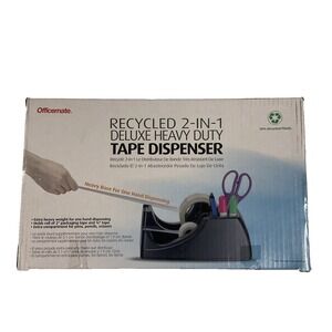 Officemate Heavy Duty Weighted 2-in-1 Tape Dispenser Black Packaging‎ Shipping